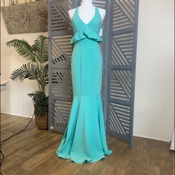 NEW LIKELY Eden Sea Breeze Dress 6 Party Event Formal Gown Mermaid Tiny Flaw - Picture 5 of 16